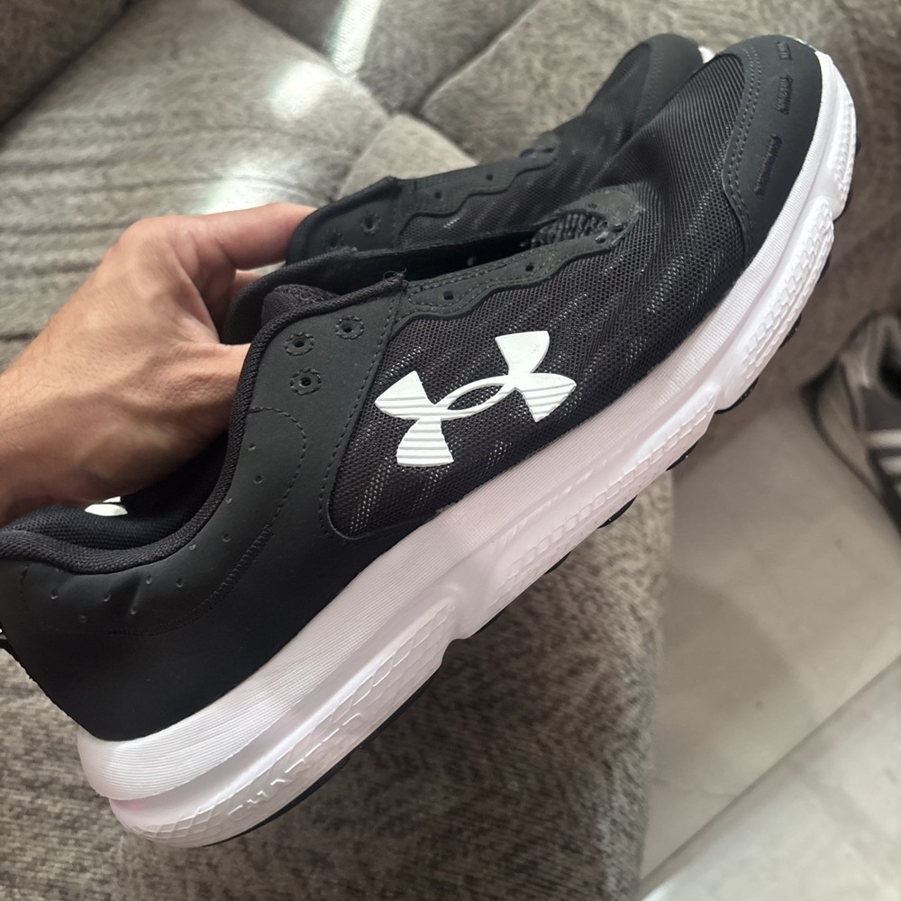 Size 13 - Under Armour Charged Assert 10 Black White